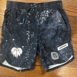 Overtime/legends dark grey and White Graphic Shorts